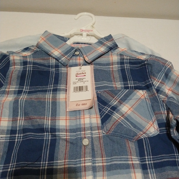 Sold**Timber Vintage Boys 2Pc Flannel Shirt Set - Picture 3 of 10